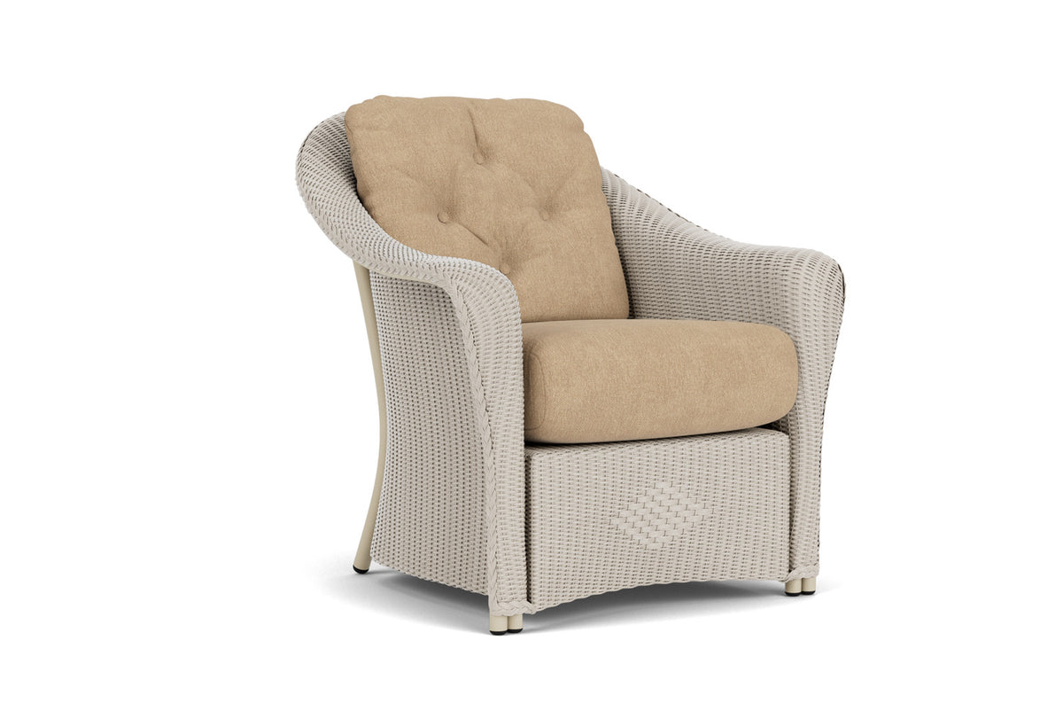Lloyd Flanders Reflections Lounge Chair in Linen with Hayden Sand fabric, view 2