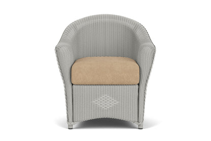 Lloyd Flanders Reflections Dining Armchair in Platinum with Hayden Sand fabric