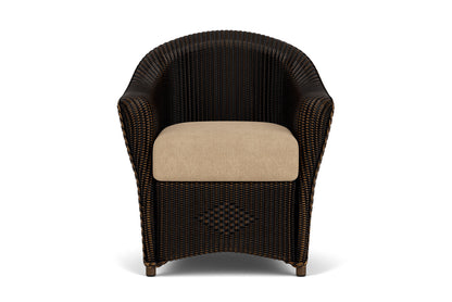 Lloyd Flanders Reflections Dining Armchair in Mink with Hayden Sand fabric