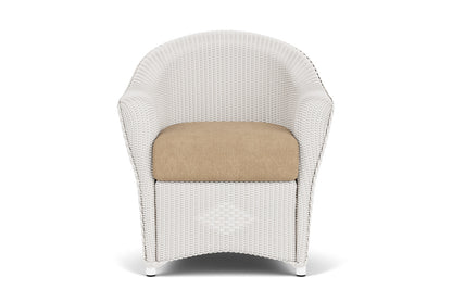 Lloyd Flanders Reflections Dining Set in White with Hayden Sand fabric