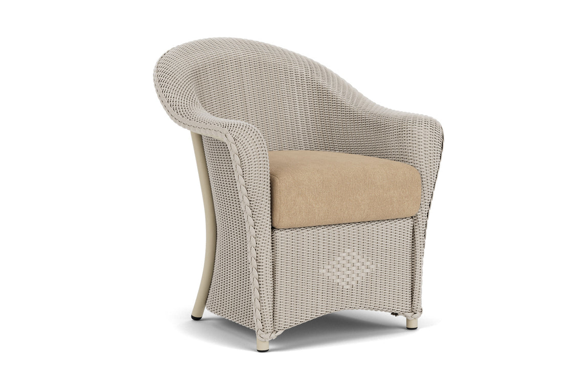 Lloyd Flanders Reflections Dining Armchair in Linen with Hayden Sand fabric, view 2
