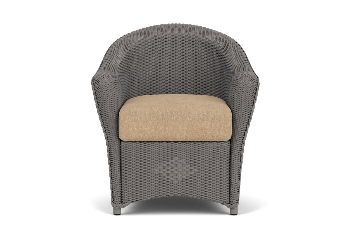 Lloyd Flanders Reflections Dining Set in Pewter with Hayden Sand fabric