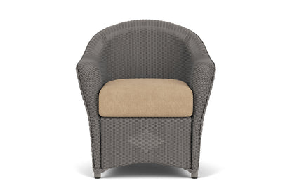 Lloyd Flanders Reflections Dining Set in Pewter with Hayden Sand fabric