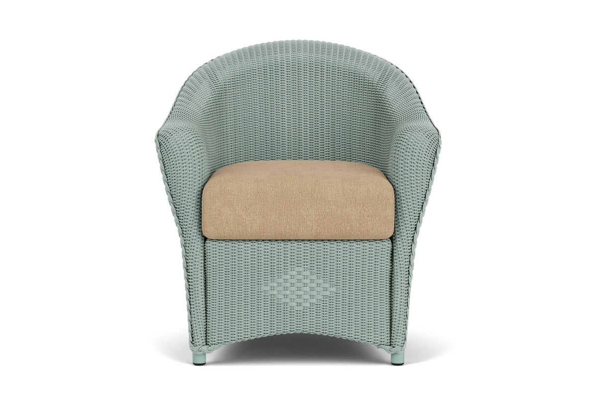 Lloyd Flanders Reflections Dining Set in Sea Glass with Hayden Sand fabric