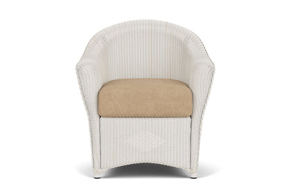 Lloyd Flanders Reflections Dining Armchair in Antique White with Hayden Sand fabric