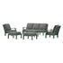 POLYWOOD Country Living Wovendale 6-Piece Lounge Sofa Set in Green