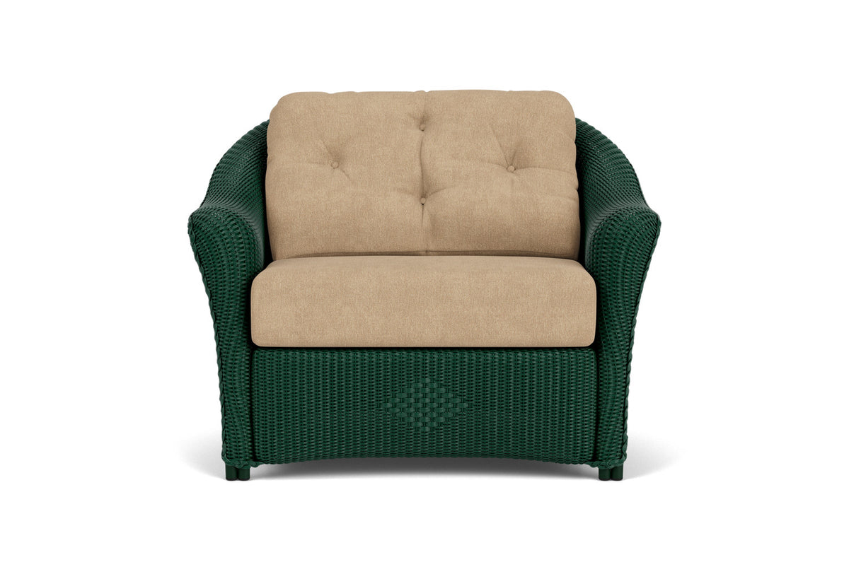 Lloyd Flanders Reflections Chair &amp; a Half in Woodland with Hayden Sand fabric