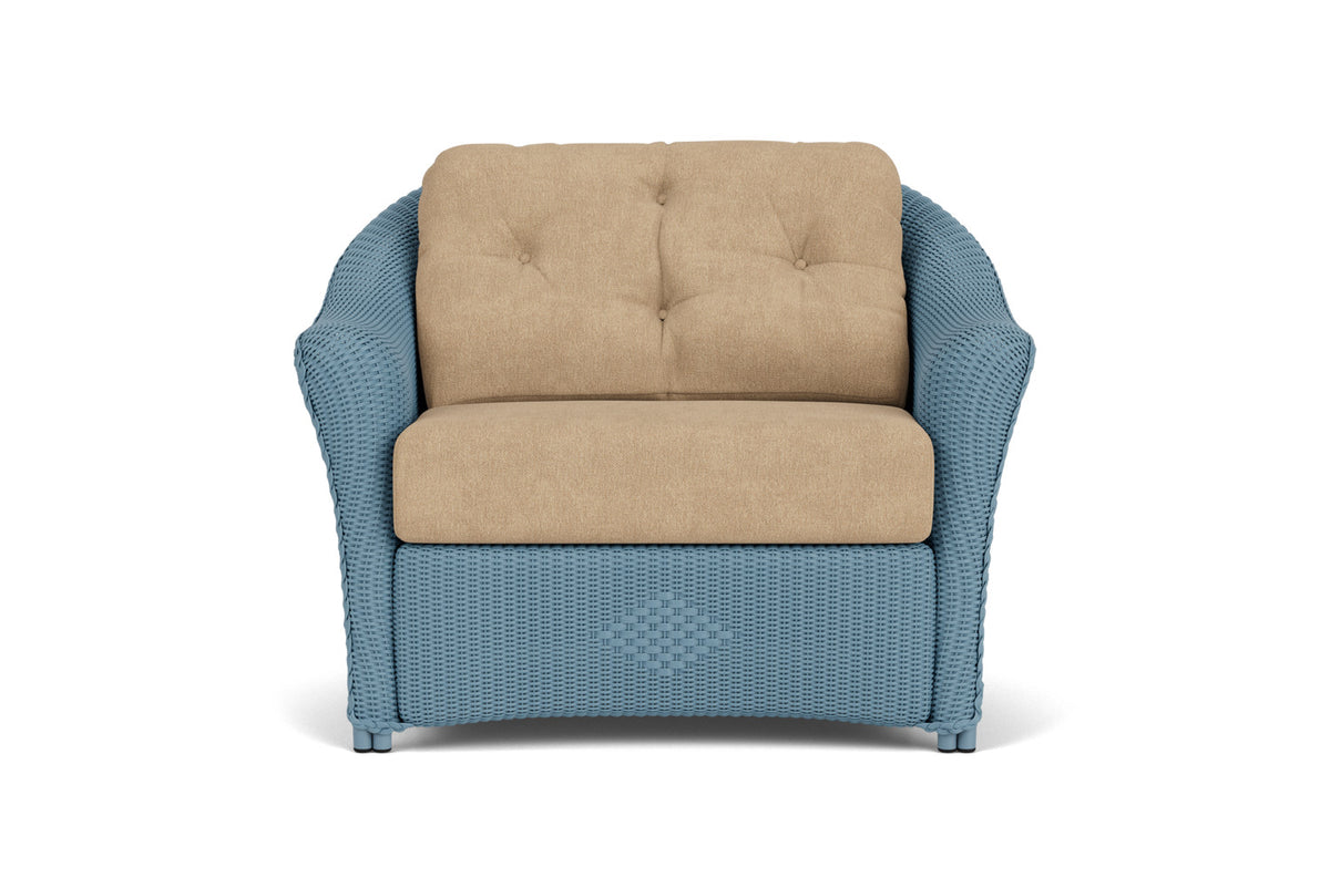 Lloyd Flanders Reflections Chair &amp; a Half in Stillwater with Hayden Sand fabric