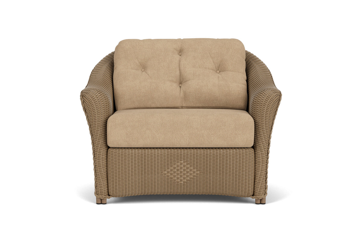 Lloyd Flanders Reflections Chair &amp; a Half in Fawn with Hayden Sand fabric