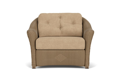 Lloyd Flanders Reflections Chair &amp; a Half in Fawn with Hayden Sand fabric