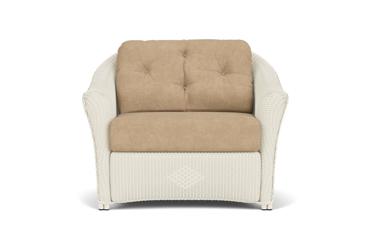 Lloyd Flanders Reflections Chair &amp; a Half in Ivory with Hayden Sand fabric