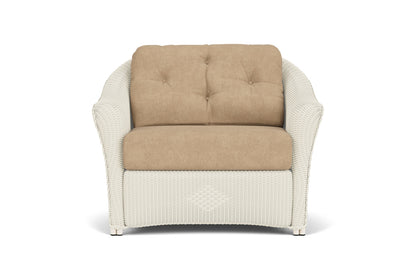 Lloyd Flanders Reflections Chair &amp; a Half in Ivory with Hayden Sand fabric