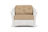Lloyd Flanders Reflections Chair & a Half in White with Hayden Sand fabric
