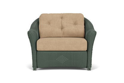Lloyd Flanders Reflections Chair &amp; a Half in Spruce with Hayden Sand fabric