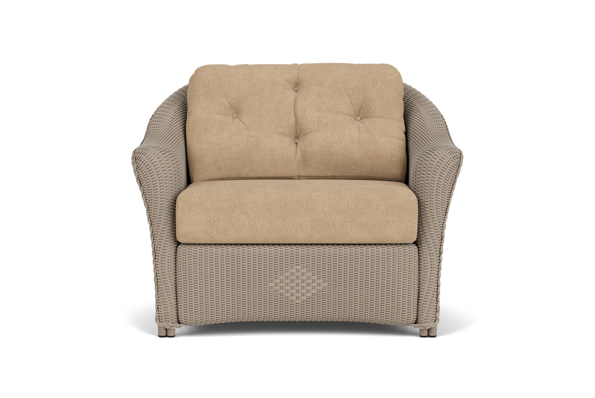 Lloyd Flanders Reflections Chair &amp; a Half in French Beige with Hayden Sand fabric
