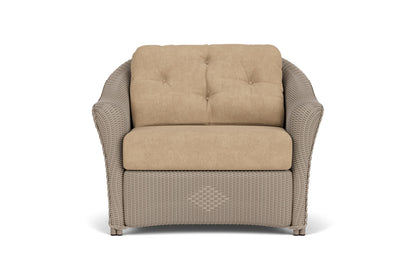 Lloyd Flanders Reflections Chair &amp; a Half in French Beige with Hayden Sand fabric