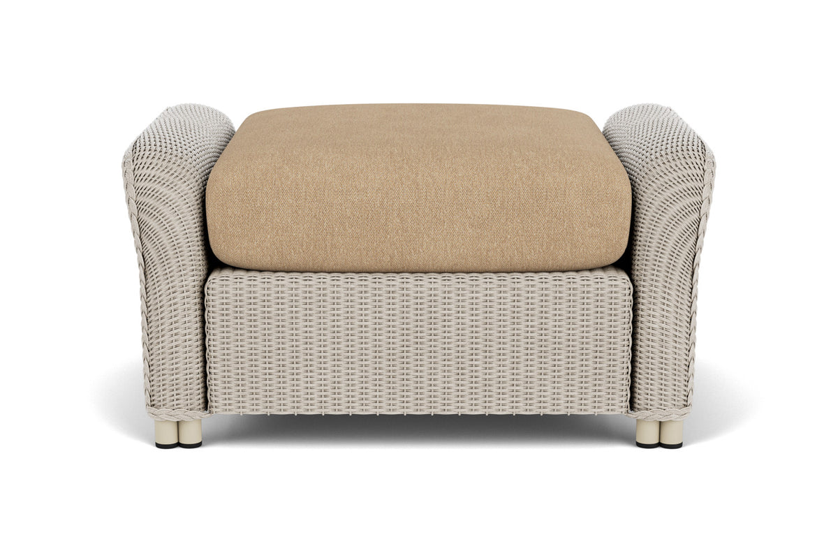 Lloyd Flanders Reflections Ottoman in Linen with Hayden Sand fabric, view 7
