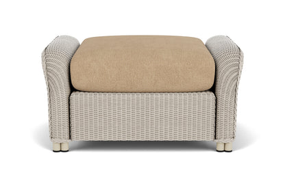 Lloyd Flanders Reflections Ottoman in Linen with Hayden Sand fabric