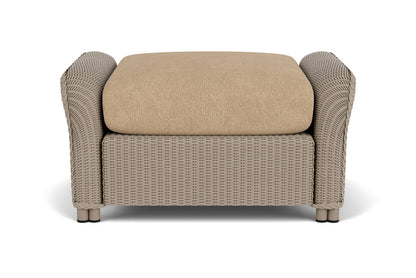 Lloyd Flanders Reflections Ottoman in French Beige with Hayden Sand fabric