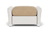 Lloyd Flanders Reflections Ottoman in White with Hayden Sand fabric