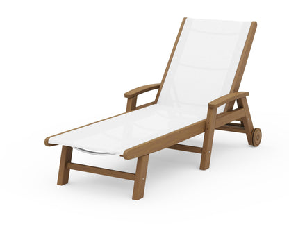 POLYWOOD Coastal Chaise with Wheels