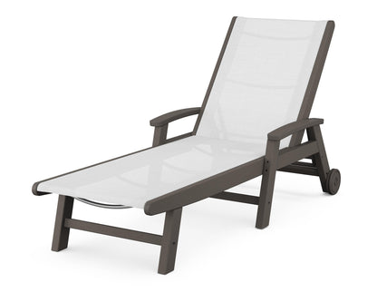POLYWOOD Coastal Chaise with Wheels