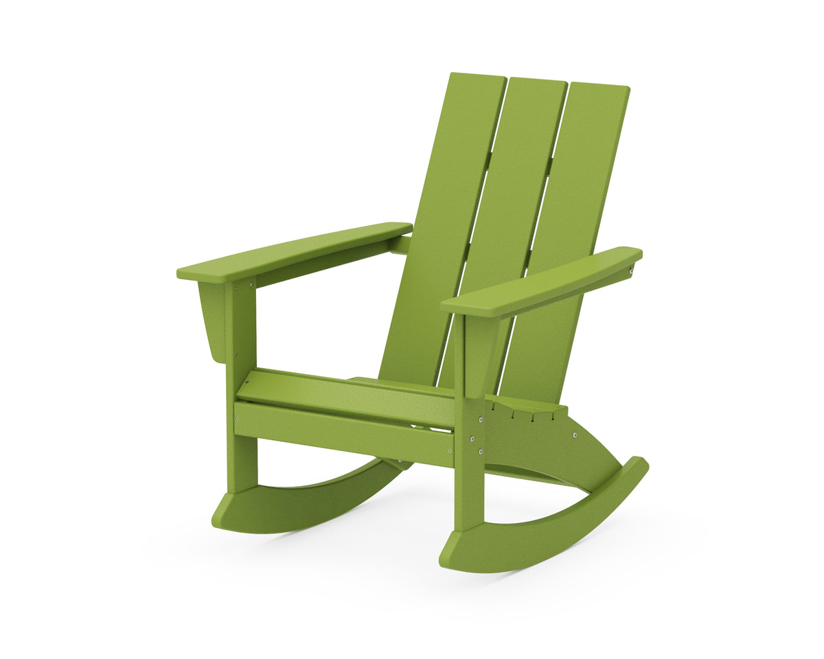 POLYWOOD Modern Adirondack Rocking Chair in Lime