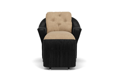 Lloyd Flanders Reflections Day Chaise in Ebony with Hayden Sand fabric