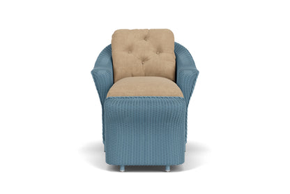 Lloyd Flanders Reflections Day Chaise in Stillwater with Hayden Sand fabric