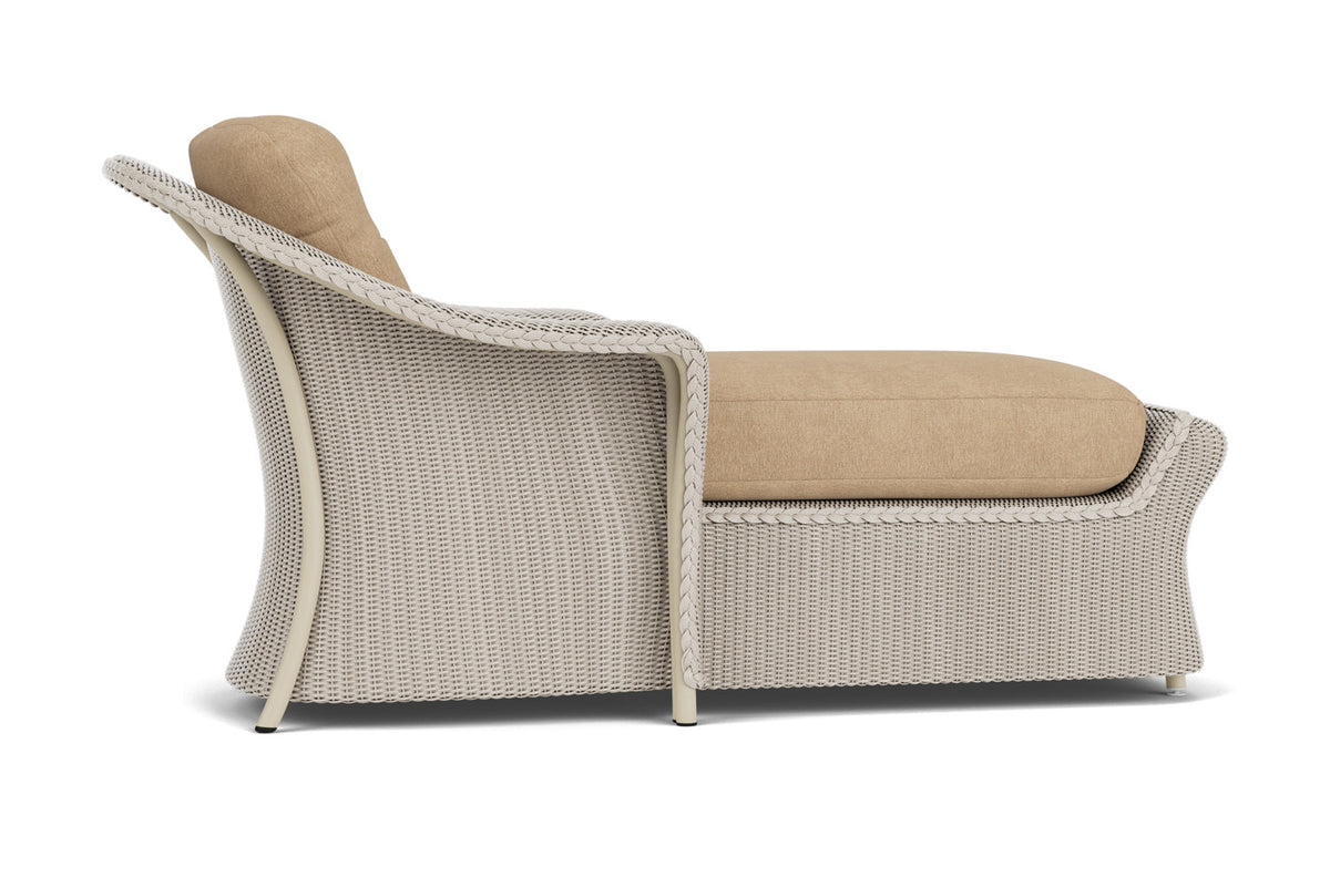 Lloyd Flanders Reflections Day Chaise in Linen with Hayden Sand fabric, view 5