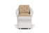 Lloyd Flanders Reflections Day Chaise in Matte White with Hayden Sand fabric