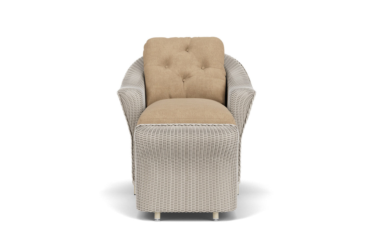 Lloyd Flanders Reflections Day Chaise in Linen with Hayden Sand fabric