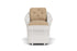 Lloyd Flanders Reflections Day Chaise in White with Hayden Sand fabric