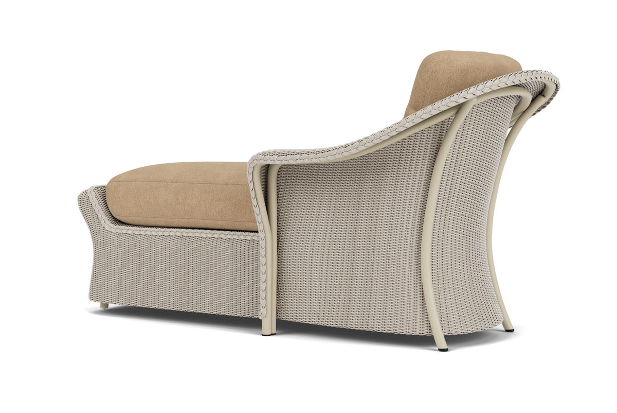 Lloyd Flanders Reflections Day Chaise in Linen with Hayden Sand fabric, view 8