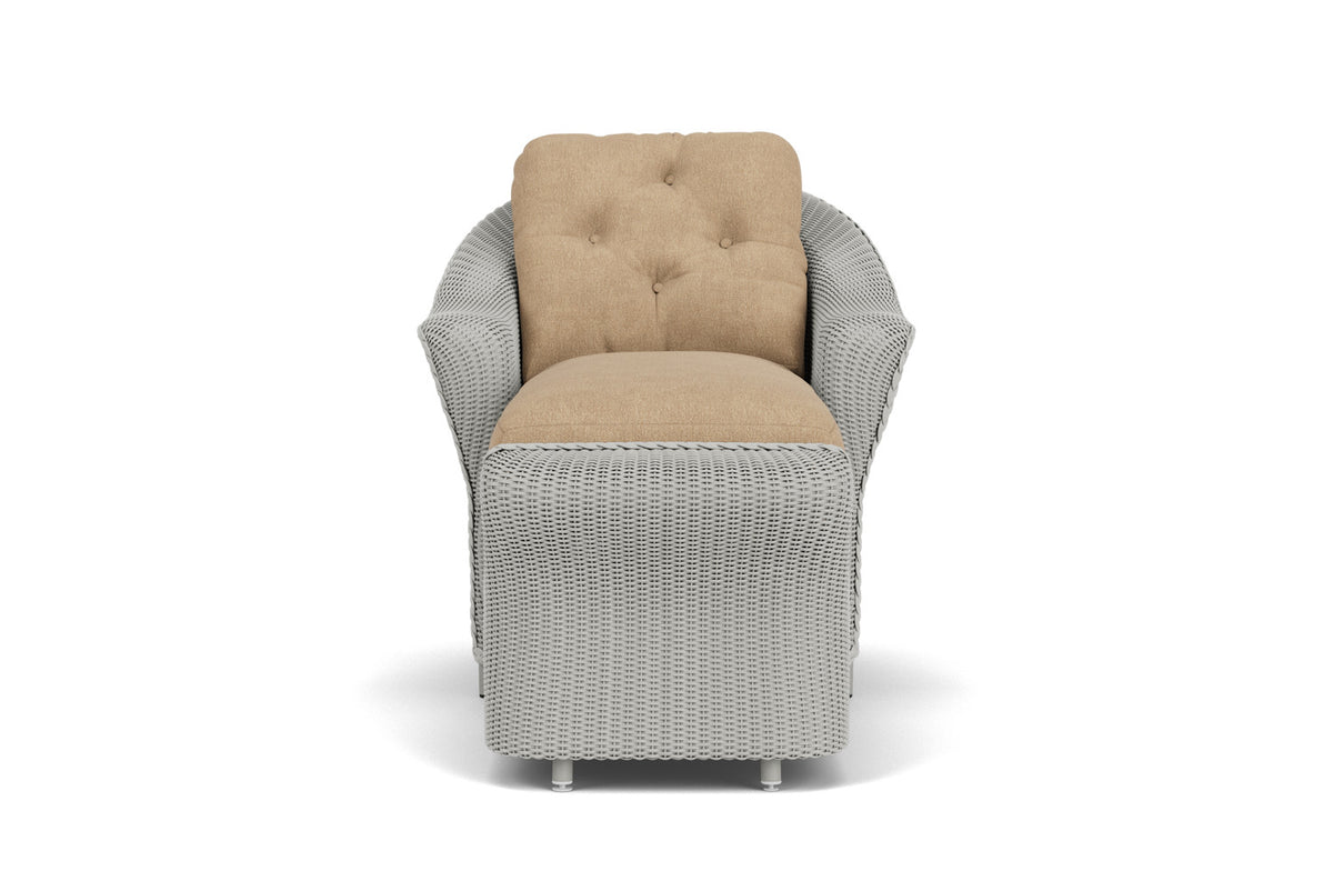 Lloyd Flanders Reflections Day Chaise in Platinum with Hayden Sand fabric
