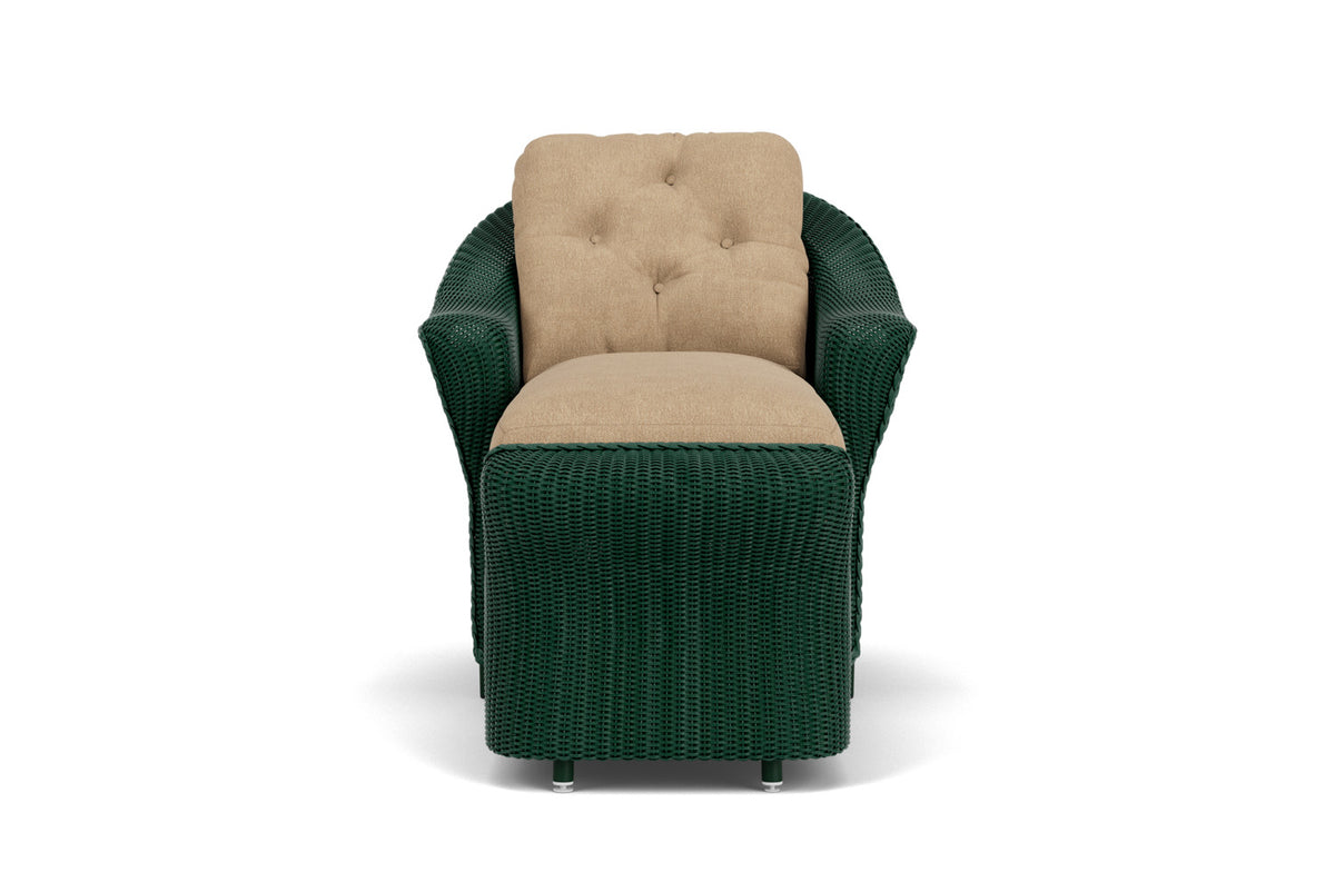 Lloyd Flanders Reflections Day Chaise in Woodland with Hayden Sand fabric