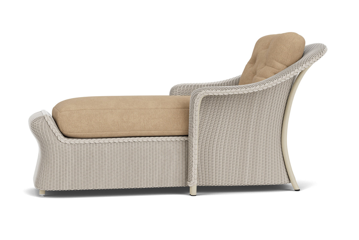 Lloyd Flanders Reflections Day Chaise in Linen with Hayden Sand fabric, view 9