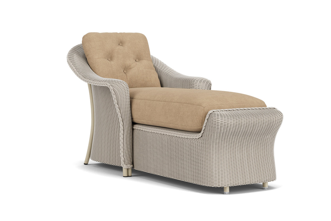Lloyd Flanders Reflections Day Chaise in Linen with Hayden Sand fabric, view 2