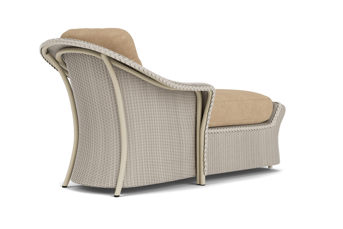 Lloyd Flanders Reflections Day Chaise in Linen with Hayden Sand fabric, view 6