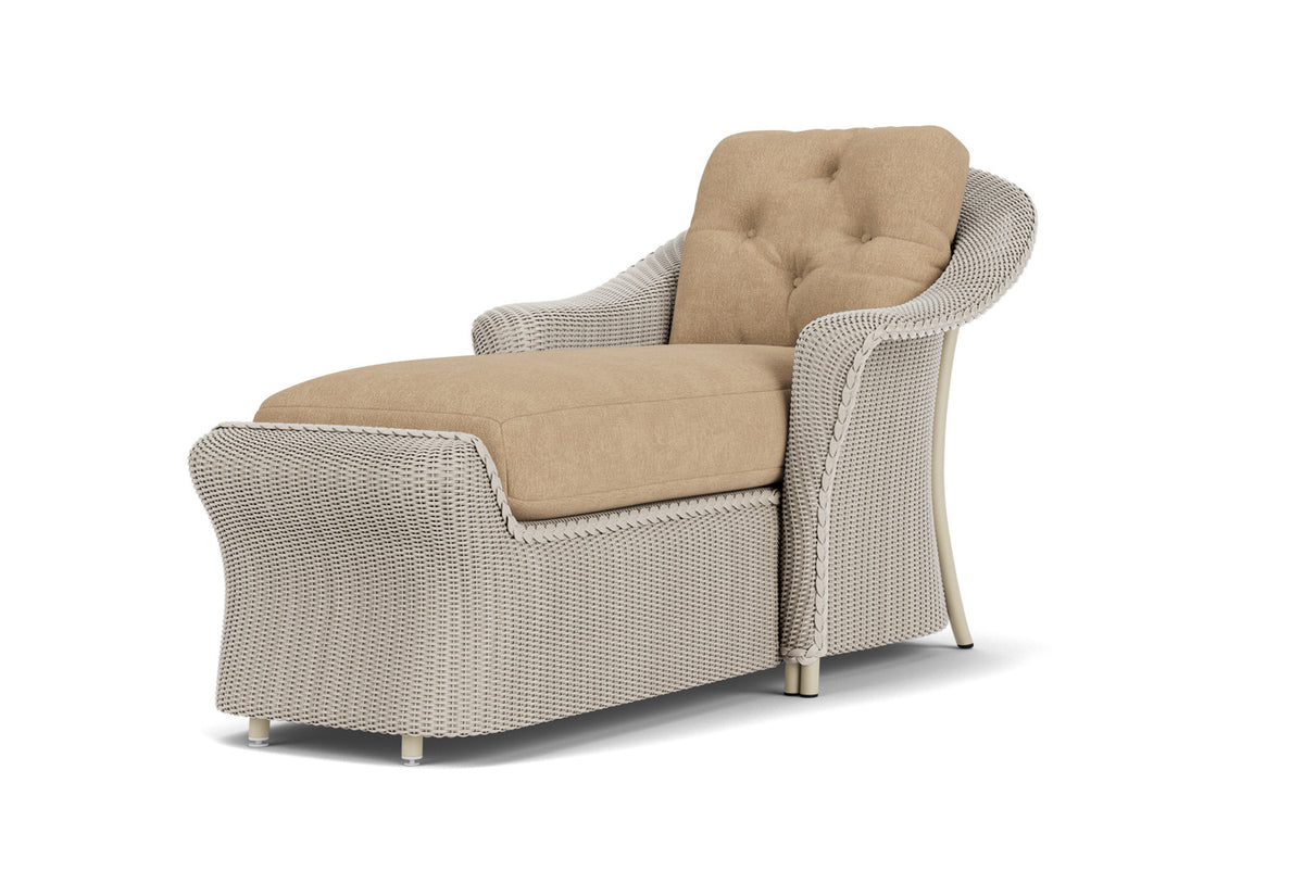 Lloyd Flanders Reflections Day Chaise in Linen with Hayden Sand fabric, view 10