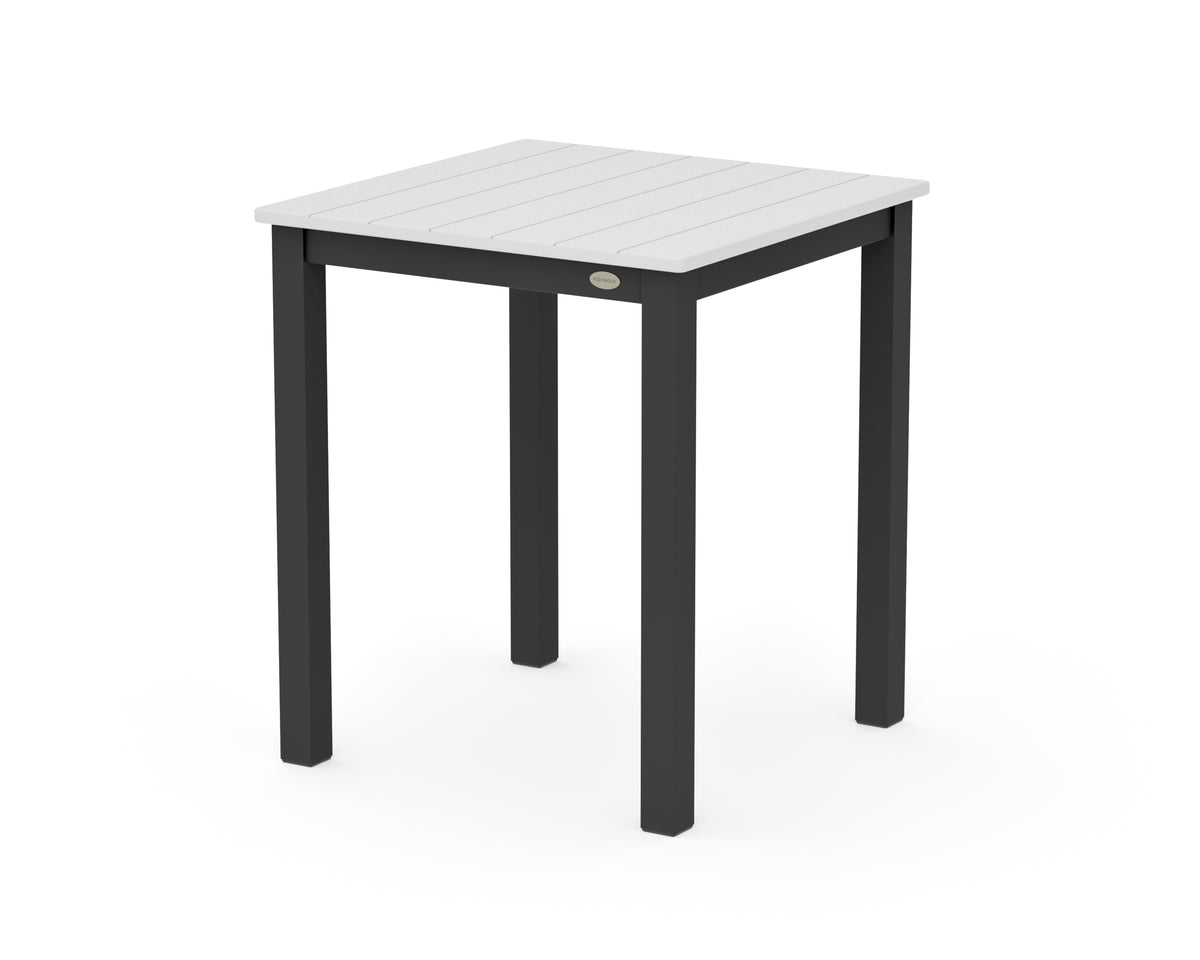 POLYWOOD Main Street 26 x 26 Dining Table in Black / Vintage White