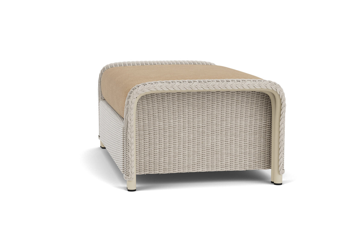 Lloyd Flanders Reflections Large Ottoman in Linen with Hayden Sand fabric, view 9