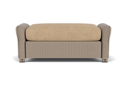 Lloyd Flanders Reflections Large Ottoman in French Beige with Hayden Sand fabric