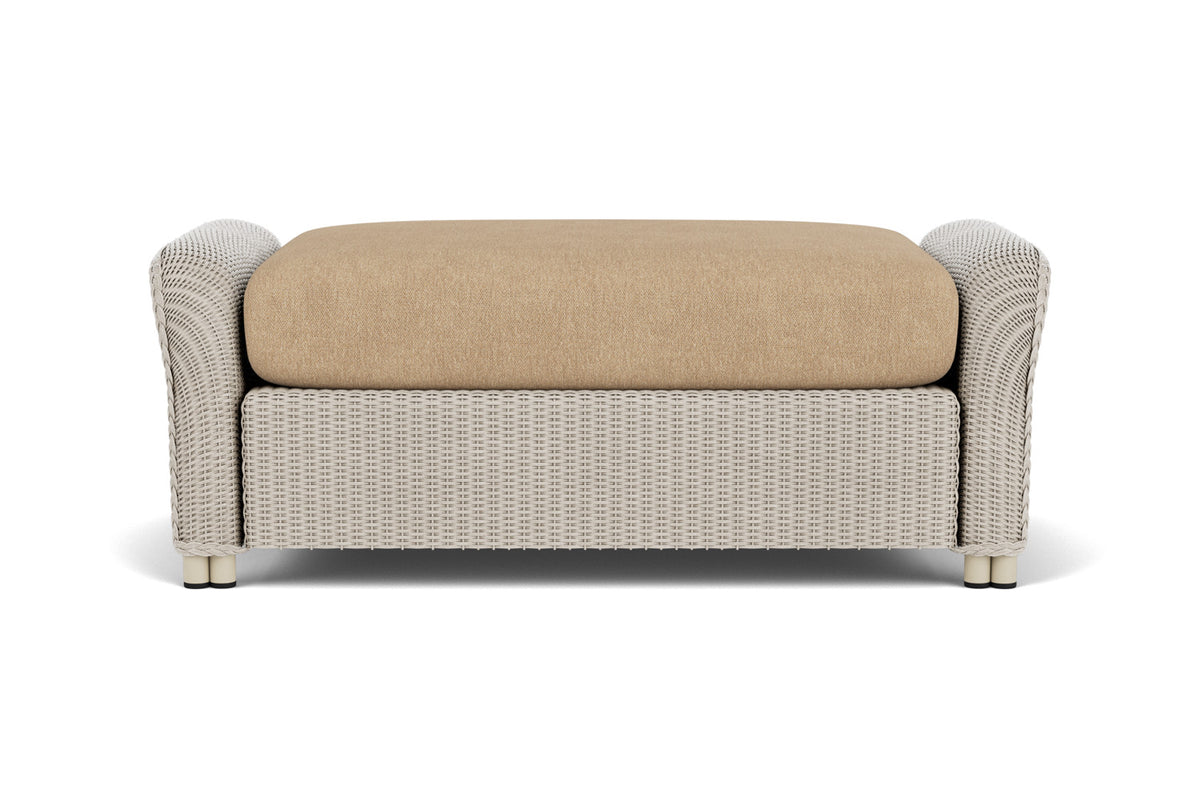 Lloyd Flanders Reflections Large Ottoman in Linen with Hayden Sand fabric, view 7