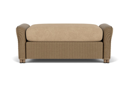 Lloyd Flanders Reflections Large Ottoman in Fawn with Hayden Sand fabric