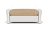 Lloyd Flanders Reflections Large Ottoman in White with Hayden Sand fabric