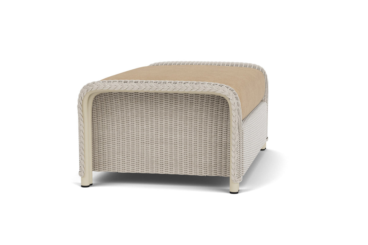 Lloyd Flanders Reflections Large Ottoman in Linen with Hayden Sand fabric, view 4