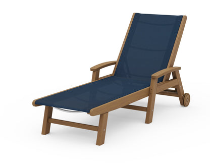POLYWOOD Coastal Chaise with Wheels