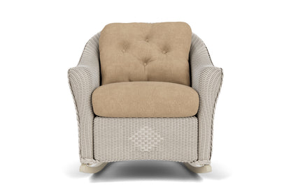 Lloyd Flanders Reflections Lounge Rocker in Linen with Hayden Sand fabric