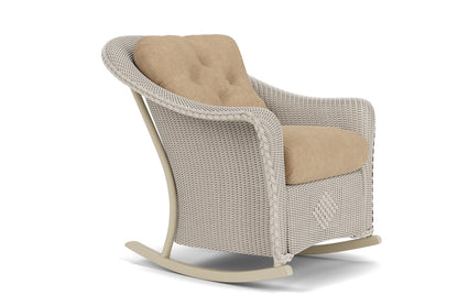 Lloyd Flanders Reflections Lounge Rocker in Linen with Hayden Sand fabric, view 3